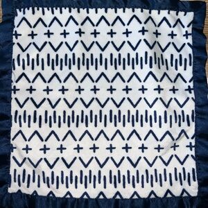 blue lovey cloud island satin trim navy security blanket baby boy